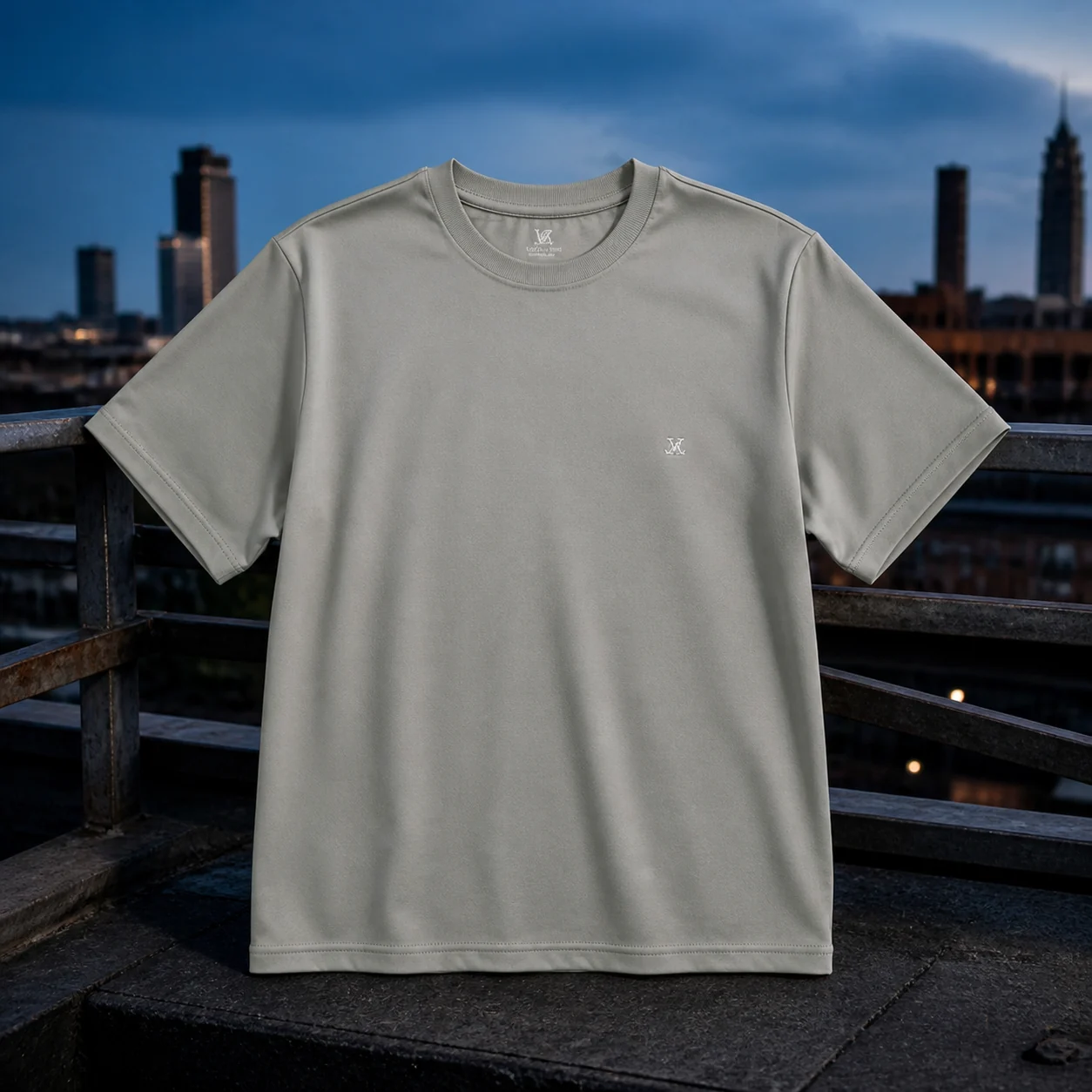 The Statement Tee — Concrete — 260 GSM heavyweight cotton in Concrete. Boxy unisex fit.